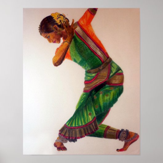 Poster Danse indienne II (Devant)