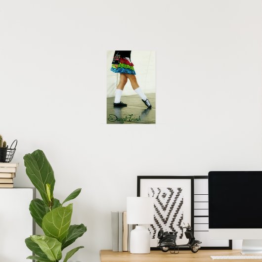 Poster Danse irlandaise (verte) Imprimer (Bureau à domicile)