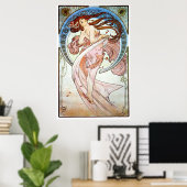 Poster Danse, Mucha (Bureau à domicile)