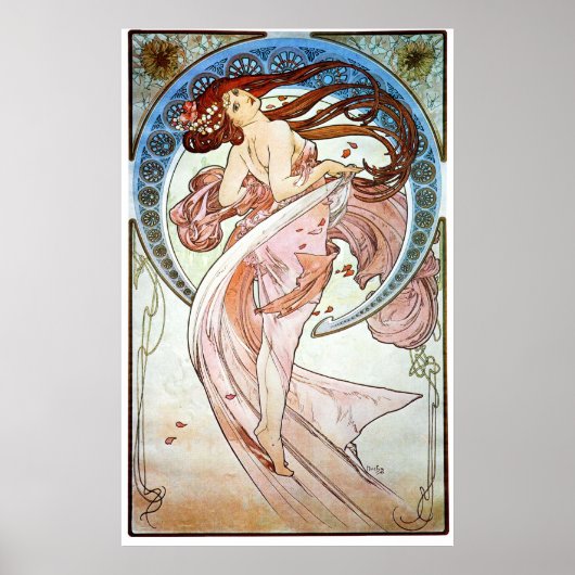 Poster Danse, Mucha (Devant)