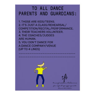Poster Danse Parent Rappel Banana Peri
