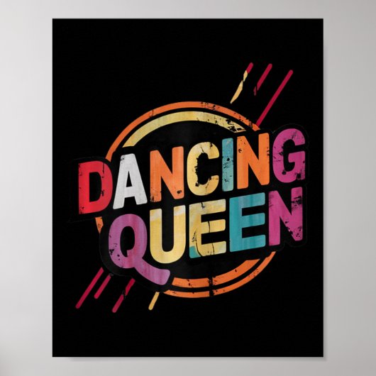 Poster Danse Queen Party Disco Dance Pour Femmes Et Fille (Devant)