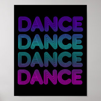 Poster Danse Rétro Pour Les Danseurs J'Aime Danser Ados E
