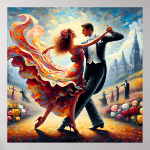 Poster Danse swing Danse de salon Danseuse Danse