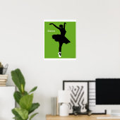 Poster Danse (verte) (Bureau à domicile)