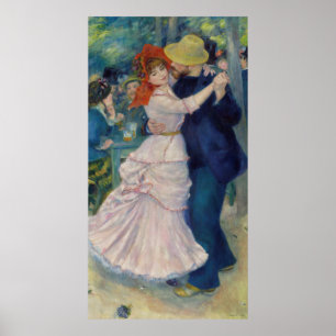 Poster Danse vintage à Bougival par Pierre A. Renoir