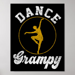 Poster Danse vintage Grampy Dance Lover Fête des pères Pr