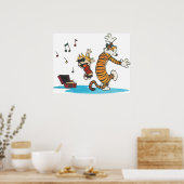 Poster Danser avec Vinyl Phonograph Cute Hobbes (Cuisine)