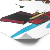 Poster Danser avec Vinyl Phonograph Cute Hobbes (Coin)