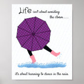 Poster Danser dans la pluie Encourager soutien Cope Fun P (Devant)