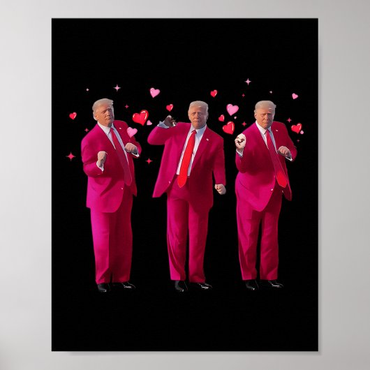 Poster Danser drôle Coeur Baiser Valentine (Devant)