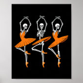 Poster Danser drôle Skeleton Ballerina Femme (Devant)