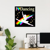 POSTER DANSER J'AIME DANSER BALLERINA DESIGN (Bureau à domicile)