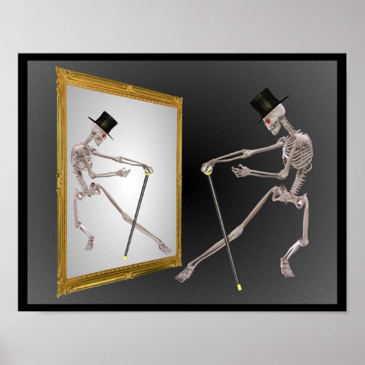 Poster Danser Le Squelette En Miroir (Devant)