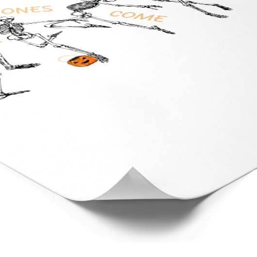 Poster Danser Skeleton Bible Vernis Dry Bones Venez Vivan (Coin)