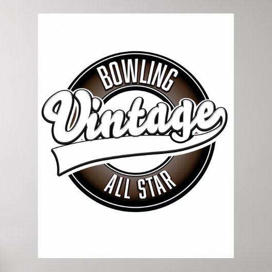 Poster Danser vintage logo étoile (Devant)