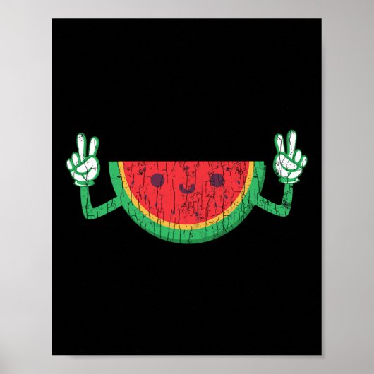 Poster Danser Watermelon Funky Summer Fruit Lover Graphi (Devant)