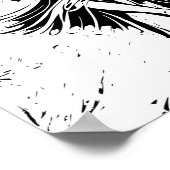 Poster Danses fées Dessin noir et blanc (Coin)