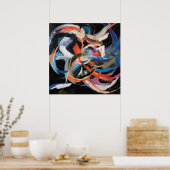 Poster Danseur Abstrait en mouvement dynamique (Cuisine)