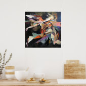 Poster Danseur Abstrait en mouvement dynamique (Cuisine)
