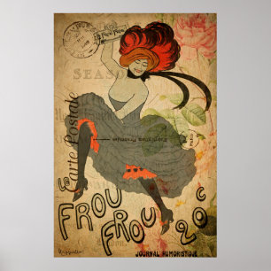 Poster Danseur Can-Can Vintage Paris