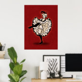 Poster Danseur Cancan (Bureau à domicile)