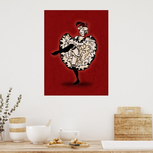 Poster Danseur Cancan (Cuisine)