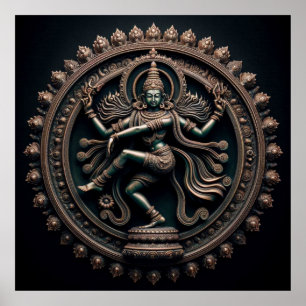 Poster Danseur cosmique Nataraja Art de Lord Shiva