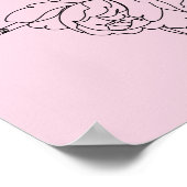 Poster Danseur De Ballet De Fleur Avec Touche Florale (Coin)