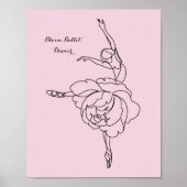 Poster Danseur De Ballet De Fleur Avec Touche Florale (Devant)