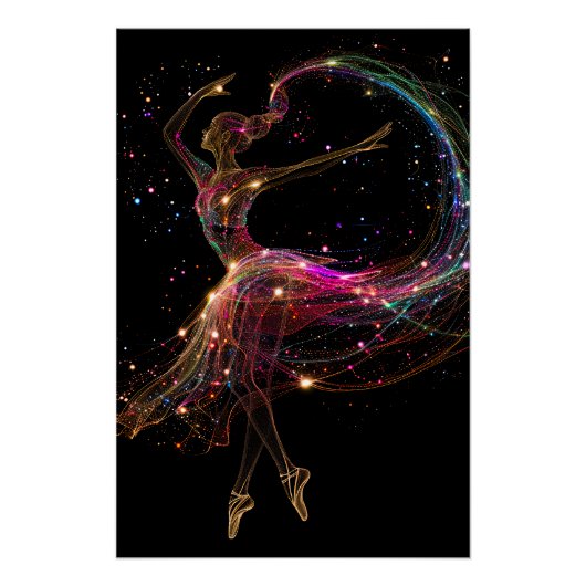 Poster Danseur de ballon brillant (Devant)