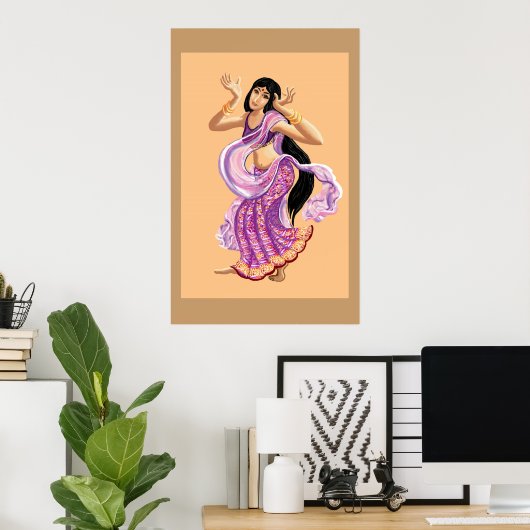 Poster Danseur de Bollywood (Bureau à domicile)