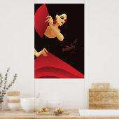 Poster Danseur de flamenco espagnol avec ventilateur. noi (Cuisine)