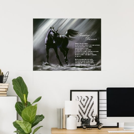 Poster Danseur d'ombre (Bureau à domicile)