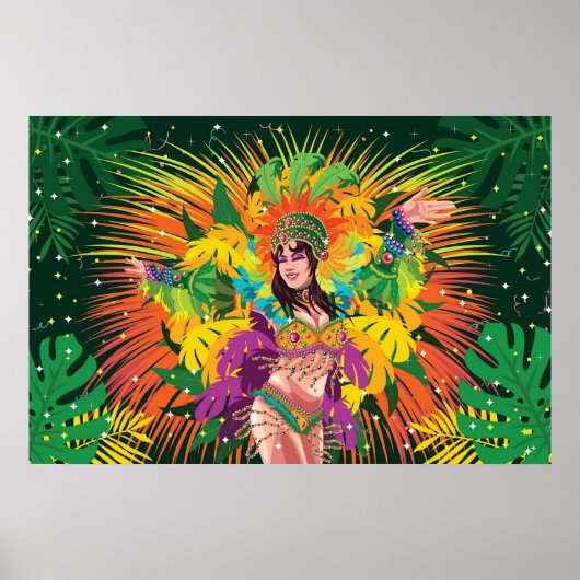 Poster Danseur du carnaval de Rio (Devant)