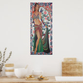 Poster Danseur Du Ventre Turc Avec Arrière-Groupe D'Art T (Cuisine)