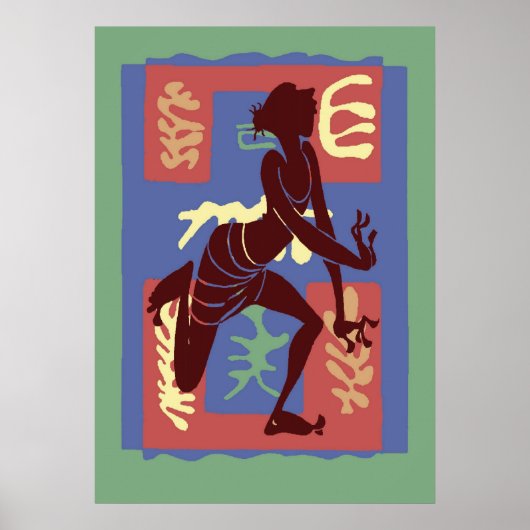 Poster Danseur du Voodoo après Matisse (Devant)