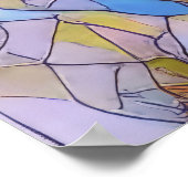 Poster Danseur en verre tendu en robe de souffle (Coin)