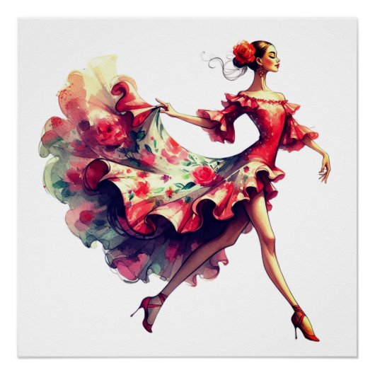 Poster Danseur flamenco (Devant)