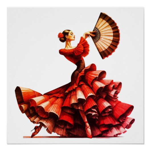 Poster Danseur flamenco (Devant)
