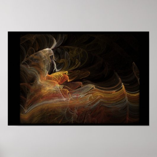 Poster Danseur flamenco en fractale (Devant)