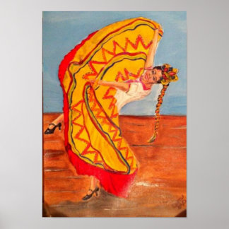 Poster Danseur folklorique mexicain