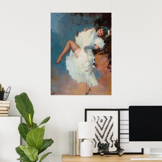 Poster Danseur français cancan (Bureau à domicile)