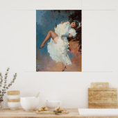 Poster Danseur français cancan (Cuisine)