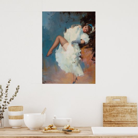 Poster Danseur français cancan (Cuisine)