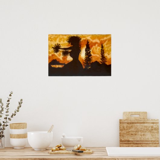 Poster Danseur hawaïen de Hula (Cuisine)
