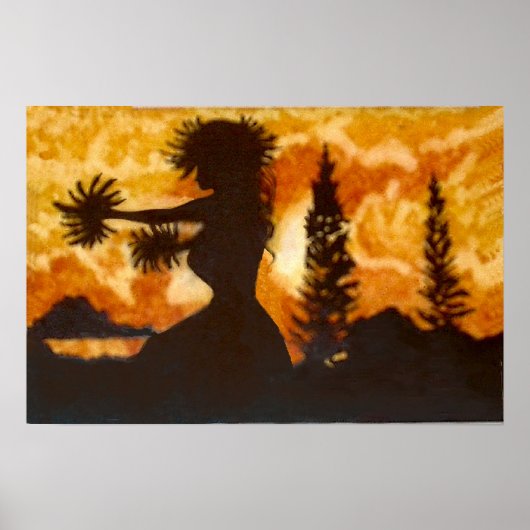 Poster Danseur hawaïen de Hula (Devant)