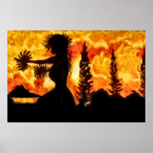 Poster Danseur hawaïen de Hula