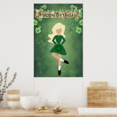 Poster Danseur irlandais avec cheveux blonds Bonne danse  (Cuisine)