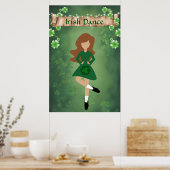 Poster Danseur irlandais avec cheveux Brown | Danse irlan (Cuisine)